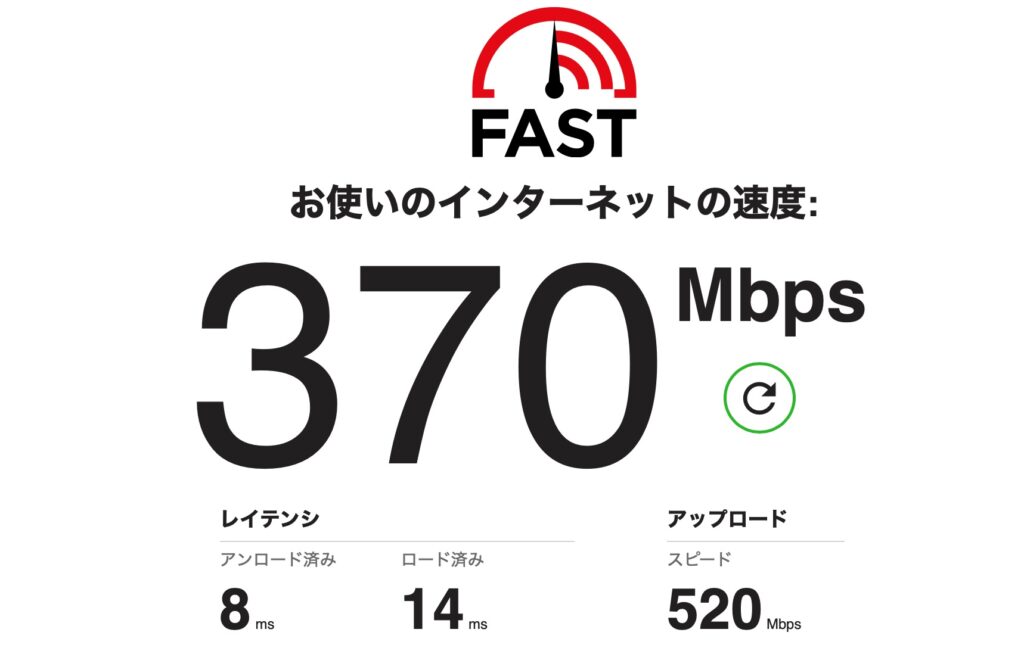 Fast.com上り速度